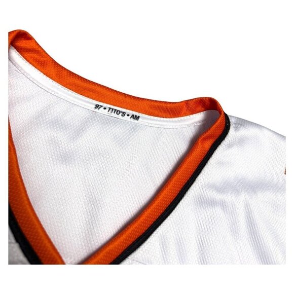 TITO'S VODKA Auston Texas Promo White Orange Hockey Jersey Mens Large - Picture 7 of 7